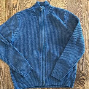 Blue Full Zip sweater